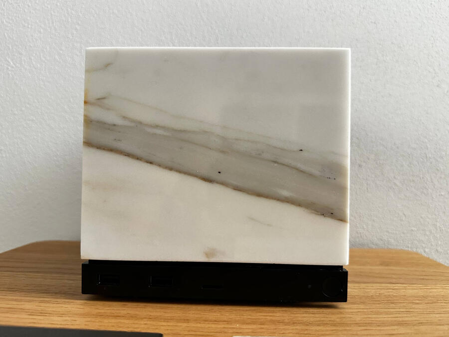 Sahara Noir marble faceplate for Steam Machine