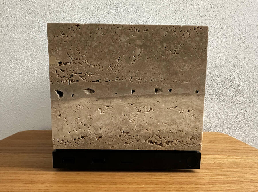 Roman travertine faceplate for Steam Machine
